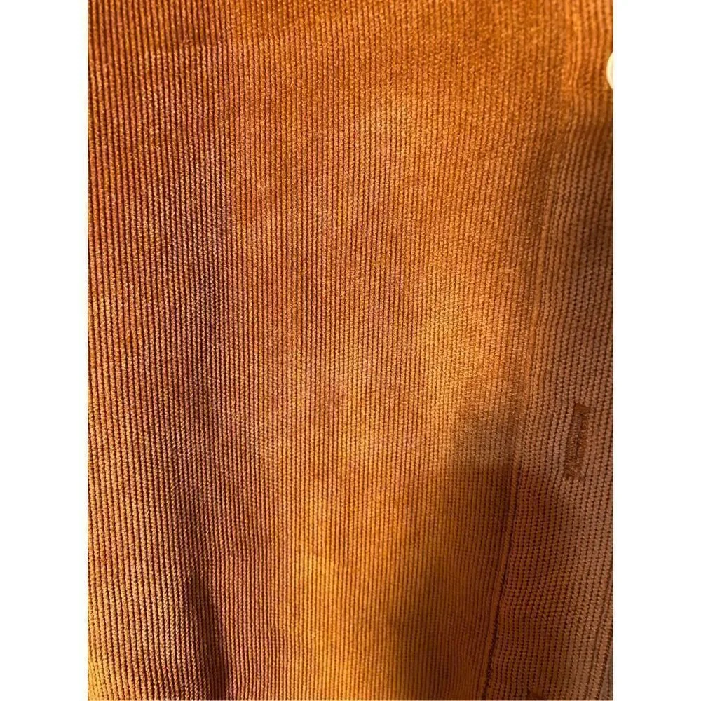 Loft women’s brown, corduroy button, front blouse, fall size medium - Picture 3 of 4